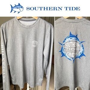 Southern Tide L/S Men’s Grey Activewear Graphic Tee Size S